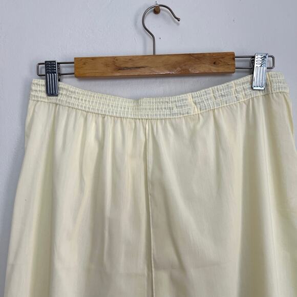 Vintage 50s Barbizon Pajama Set M Yellow Lace Peter Pan Collar Cottagecore - Picture 15 of 16